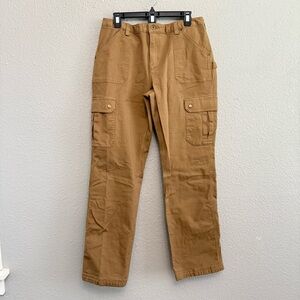 DuluthFlex Fire House Relaxed Leg Cargo Work Pants Size 12x33 EUC in Dark Camel